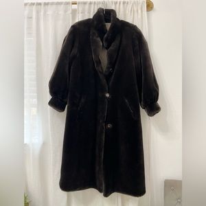 J. Percy for Marvin Richards vintage faux fur reversible coat